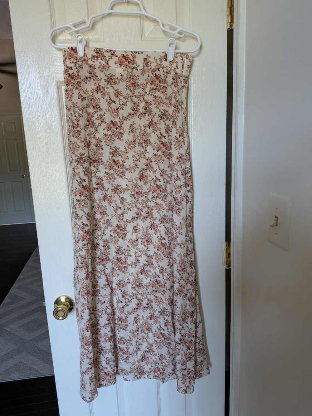 Breezaya Ditsy Floral Print Split Thigh Maxi Skirt Size M - Picture 4 of 7